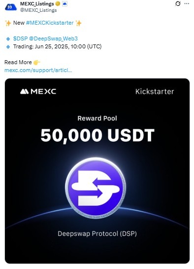 Deepswap Protocol Listing On MEXC, ट्रेडिंग आज से शुरू