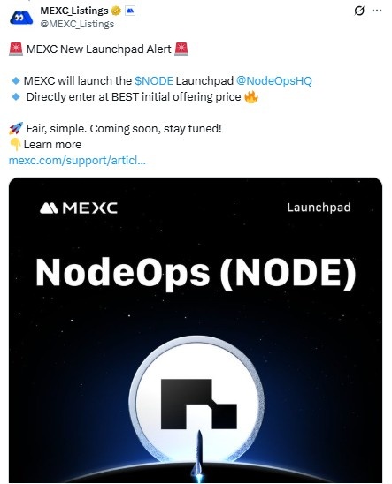 NodeOps (NODE) Launchpad Live on MEXC, क्या होगा खास