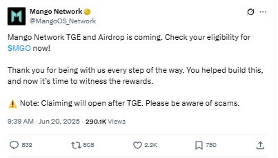 Mango Network X Account