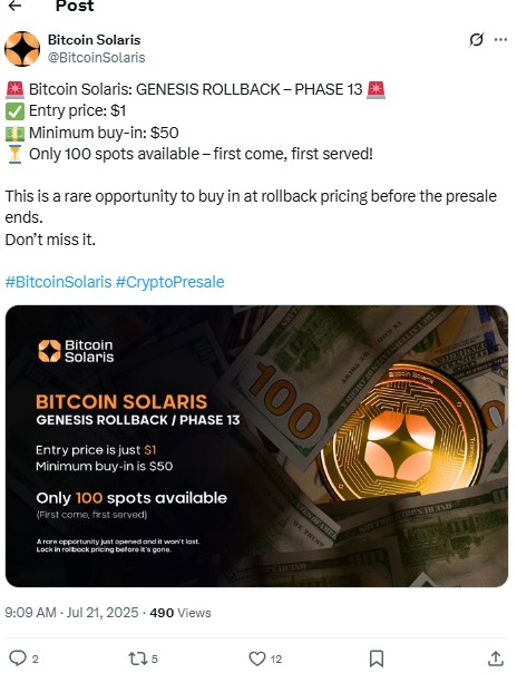 Bitcoin Solaris Presale
