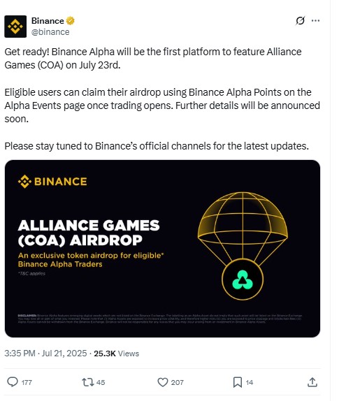 Yala Airdrop Listing Date