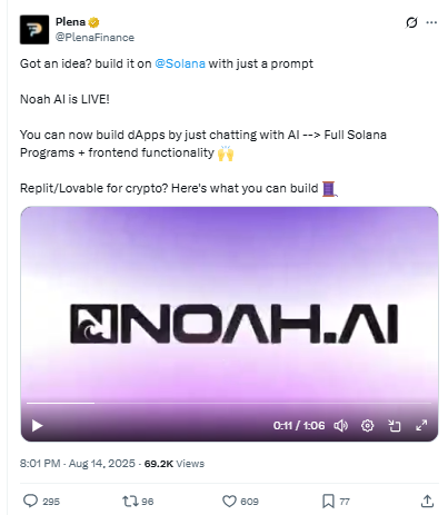 Noah AI - Plena Finance X Post
